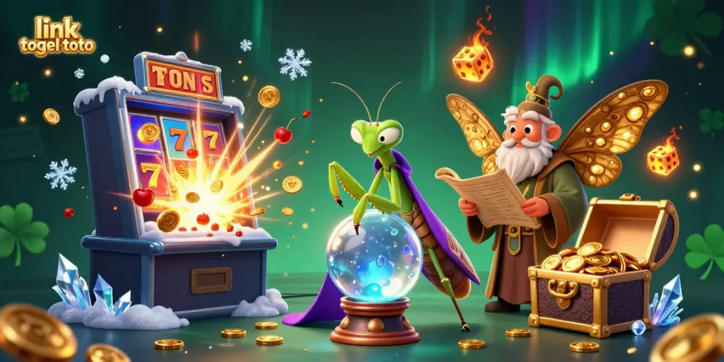 Mengakses link togel toto untuk meraih jackpot dengan karakter misterius dalam ilustrasi tiga dimensi.