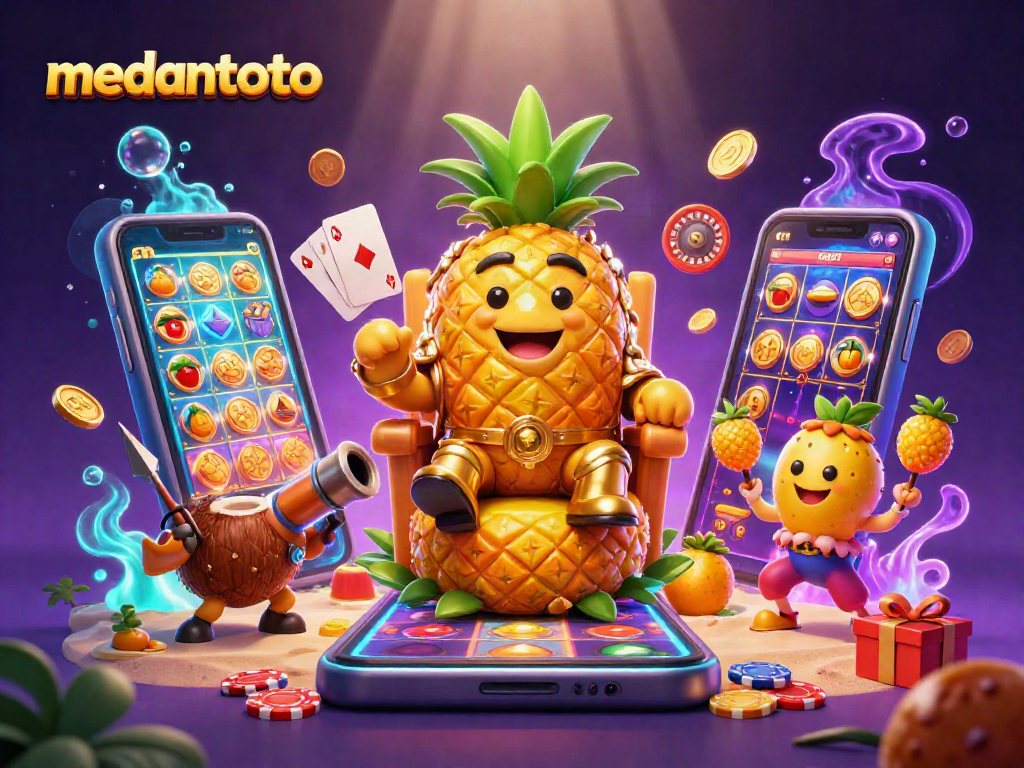 medantoto meriahkan permainan slot dengan raja nanas emas dan teman-temannya di kasino pantai