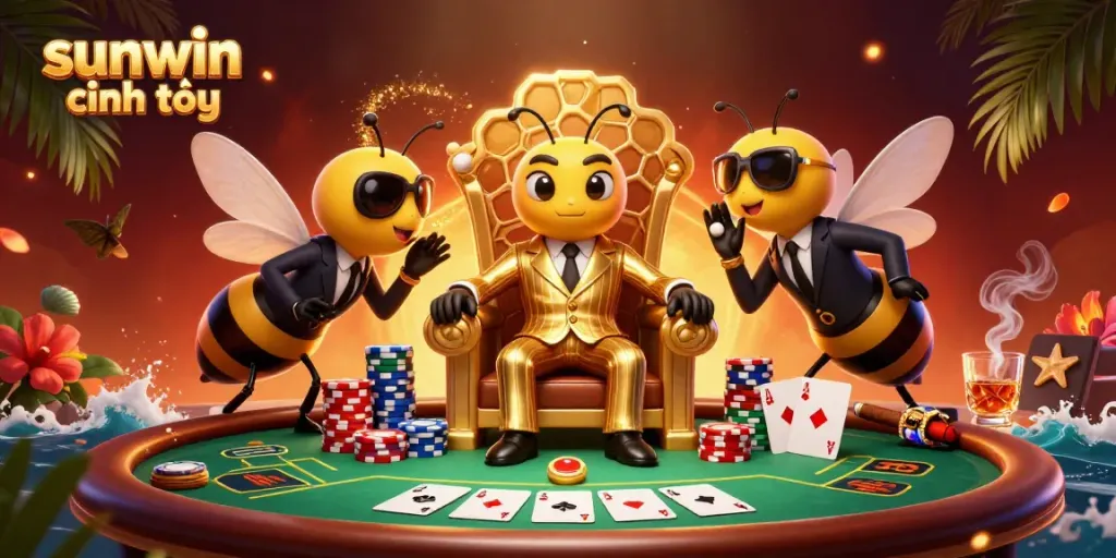 Experience the excitement of gaming with sunwin chính thức, showcasing vibrant 3D characters and casino elements.