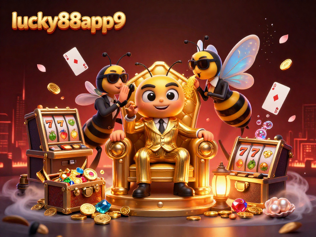 Engage with thrilling action from lucky88app9 in an ultra-detailed casino scene featuring vibrant slot elements.