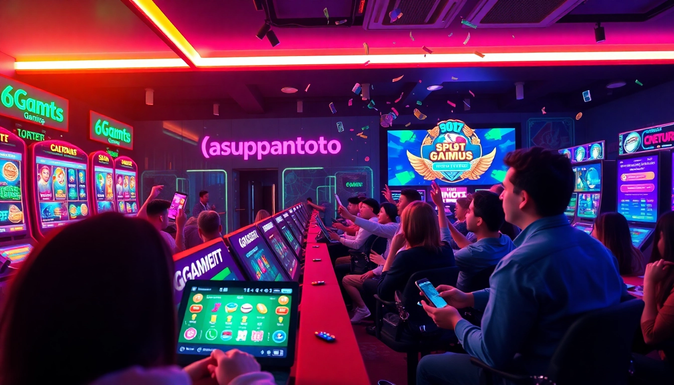 Experience the thrill of asupantoto's online slot games and betting excitement, showcasing vibrant digital interfaces and interactive gaming.