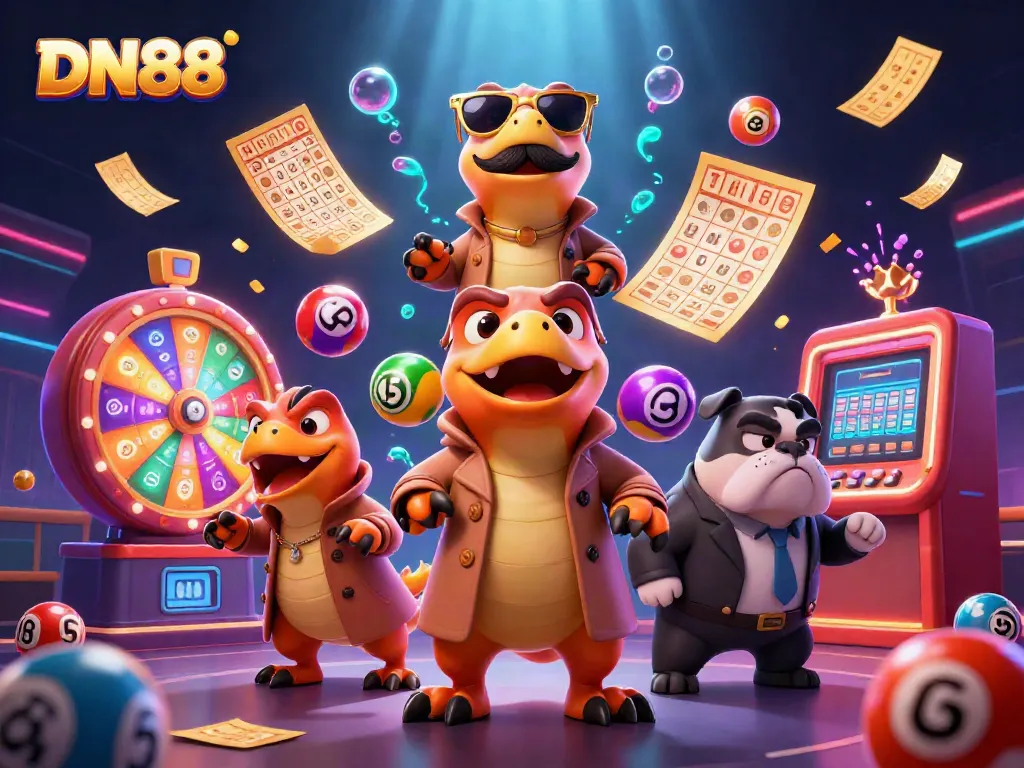 Experience thrilling gaming at DN88 with three raptors in disguise entering a VIP casino lounge.