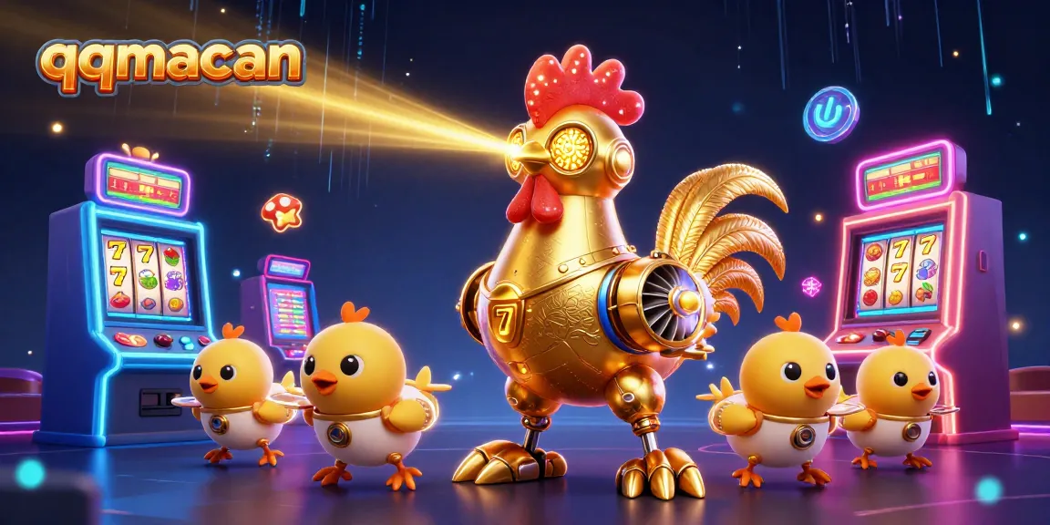 QQMacan menyajikan robot ayam emas yang beraksi di mesin slot, menciptakan kombinasi kasino yang menakjubkan.