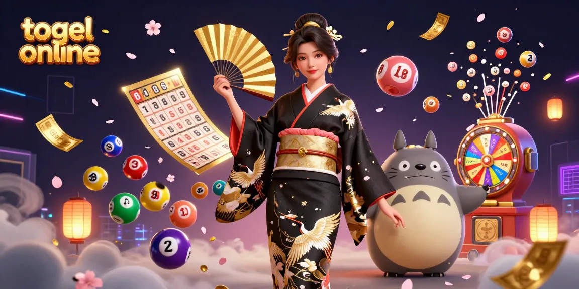 Experience togel online excitement with vibrant lottery elements in a colorful illustration.