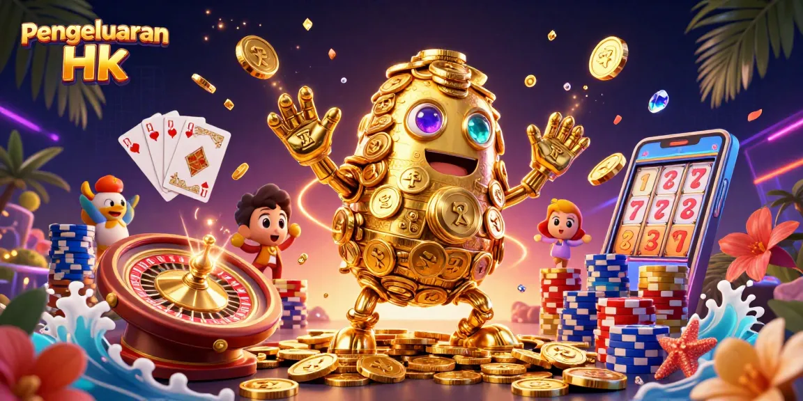 Play exciting Pengeluaran Hk lotto with vibrant 3D characters and casino elements.