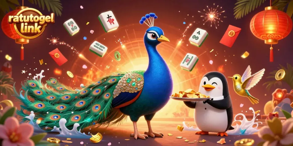 Mengoptimalkan ratutogel link dengan suasana penuh warna dan elemen perjudian seperti koin dan kartu.