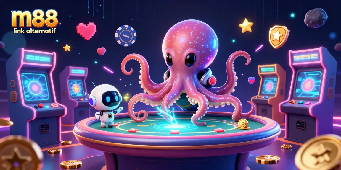 Engage with m88 link alternatif through thrilling poker games with a vibrant alien theme.