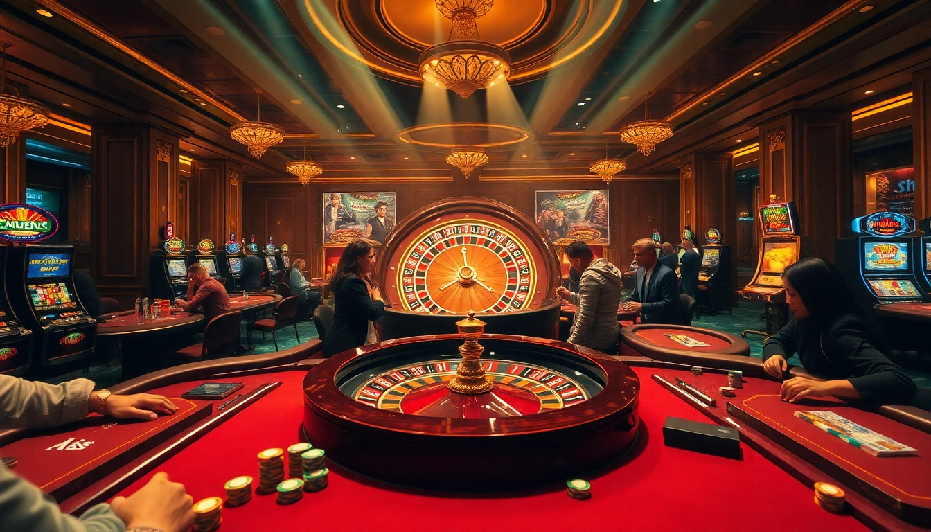 Players enjoying high-stakes games at MM88 PRESS casino tables, showcasing excitement and strategy.