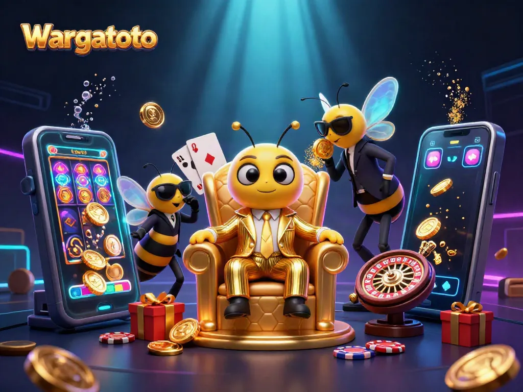 Wargatoto menghadirkan suasana kasino online dengan karakter bumblebee bos dan elemen permainan.