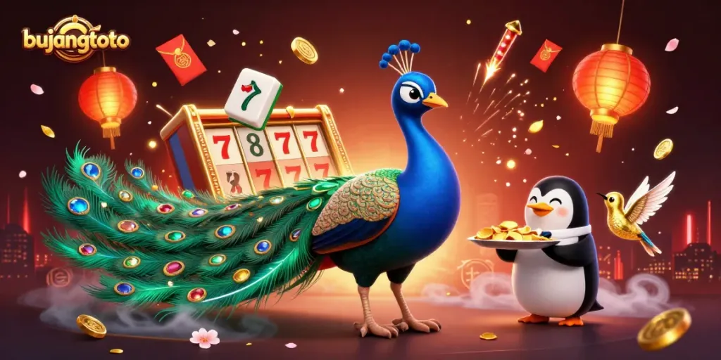 Play exciting games at bujangtoto while interacting with vibrant casino elements and characters.