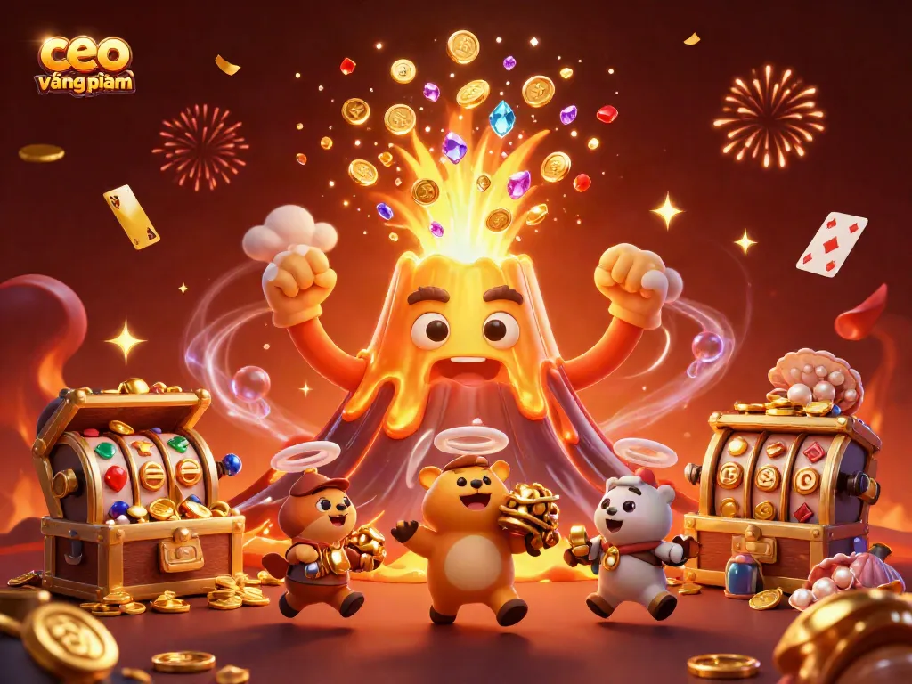Experience the thrilling energy of a casino world with ceo vương phạm, vibrant colors, and dynamic gaming elements.