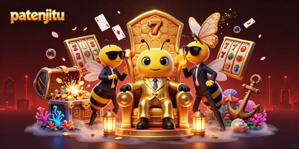 Gambarkan pengalaman bermain slot dengan patenjitu yang diwarnai kekayaan dan aktivitas kasino.