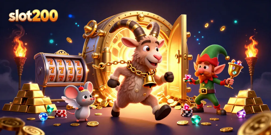 Slot200 menghadirkan suasana kasino yang seru dengan karakter unik yang bermain di mesin slot.