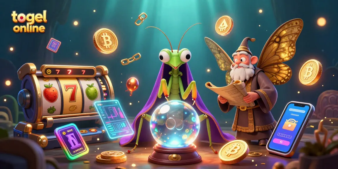 Bermain togel online dengan simbol keberuntungan dan jackpot di sekelilingnya