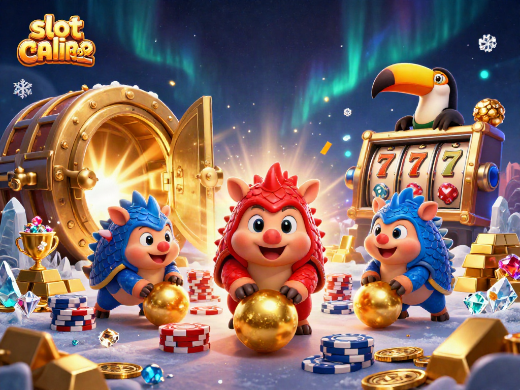 Experience the thrill of slot online CAIR22 as rival pangolins roll into golden treasures and poker chips.