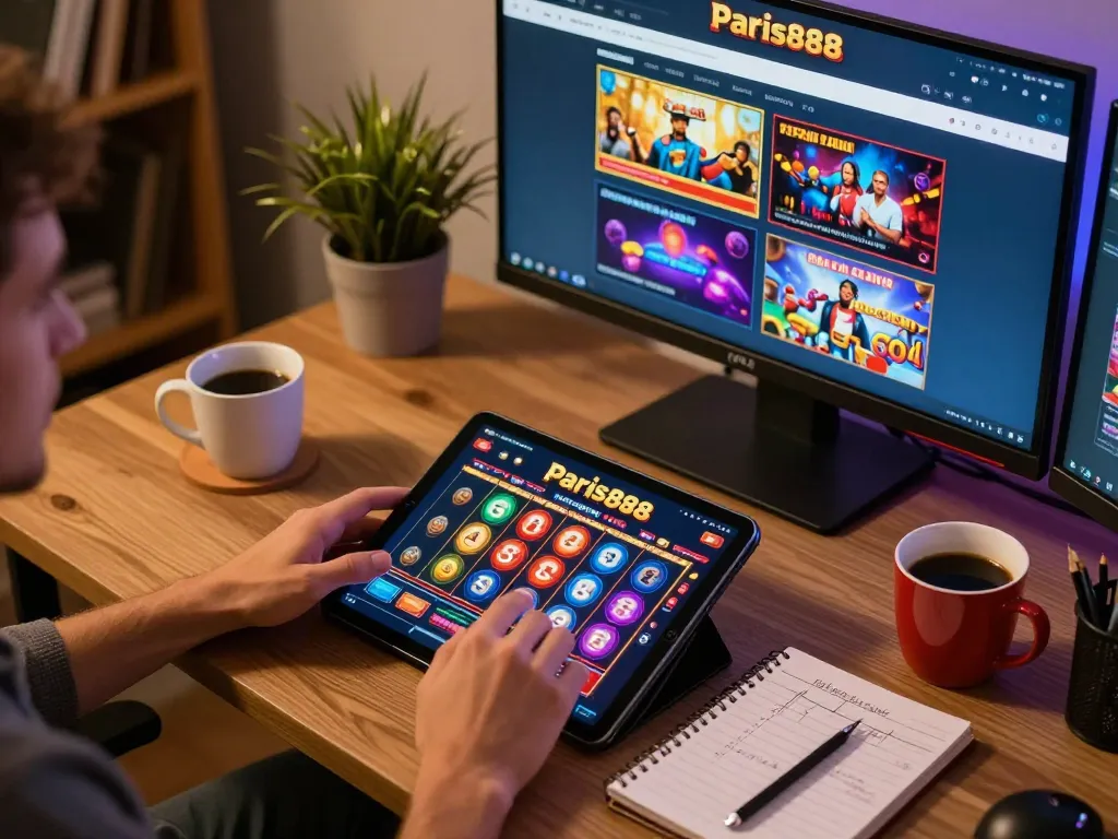 Engaging with the paris888 online casino platform showcasing diverse gaming options
