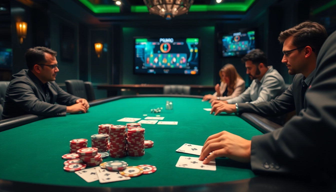 Play poker online in a luxurious, engaging virtual poker room with professional players.