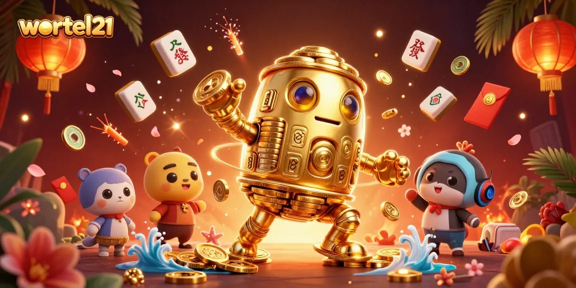 Wortel21 menghidupkan permainan slot dengan simbol berkilauan dalam ilustrasi 3D