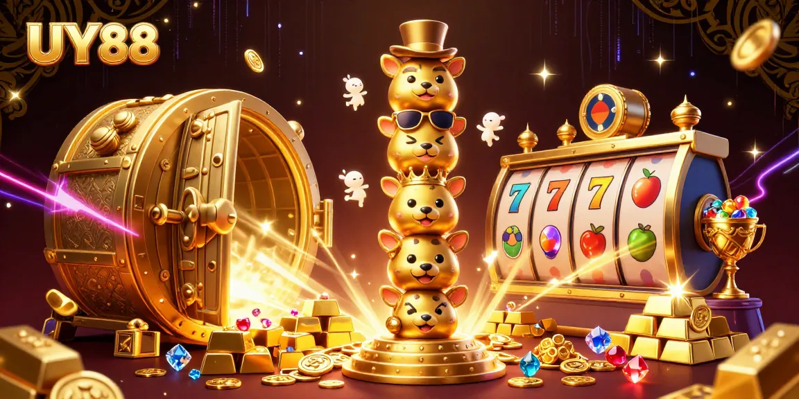 Experience UY88, an exciting online casino adventure featuring vibrant slot machines and treasures!