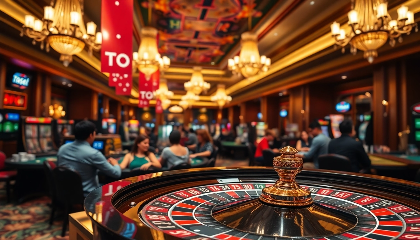 Memenangkan permainan toto togel di meja kasino yang megah dan hidup.