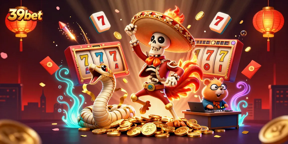 Experience the thrill of gaming at 39bet with lively characters celebrating a big win!