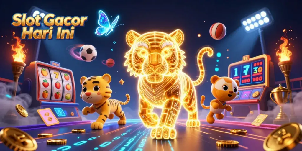 Menggunakan Slot Gacor Hari Ini, bermain dengan simbol beruntung dan jackpot dalam suasana kasino yang dinamis.
