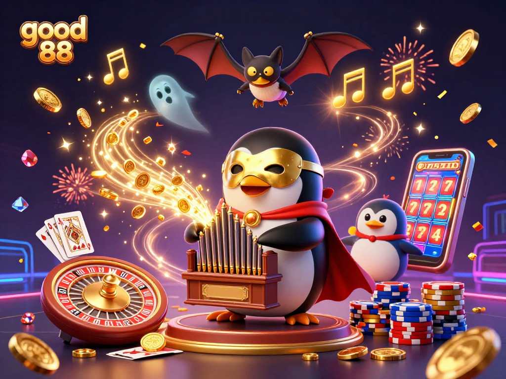 Experience the excitement of good 88 with a vibrant 3D casino illustration showcasing engaging characters and dynamic gambling elements.
