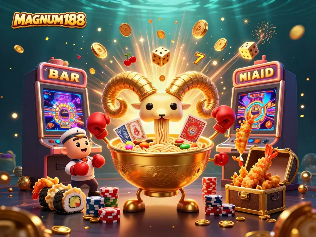 Experience MAGNUM188's vibrant gaming world with thrilling slot action and exciting character interactions.