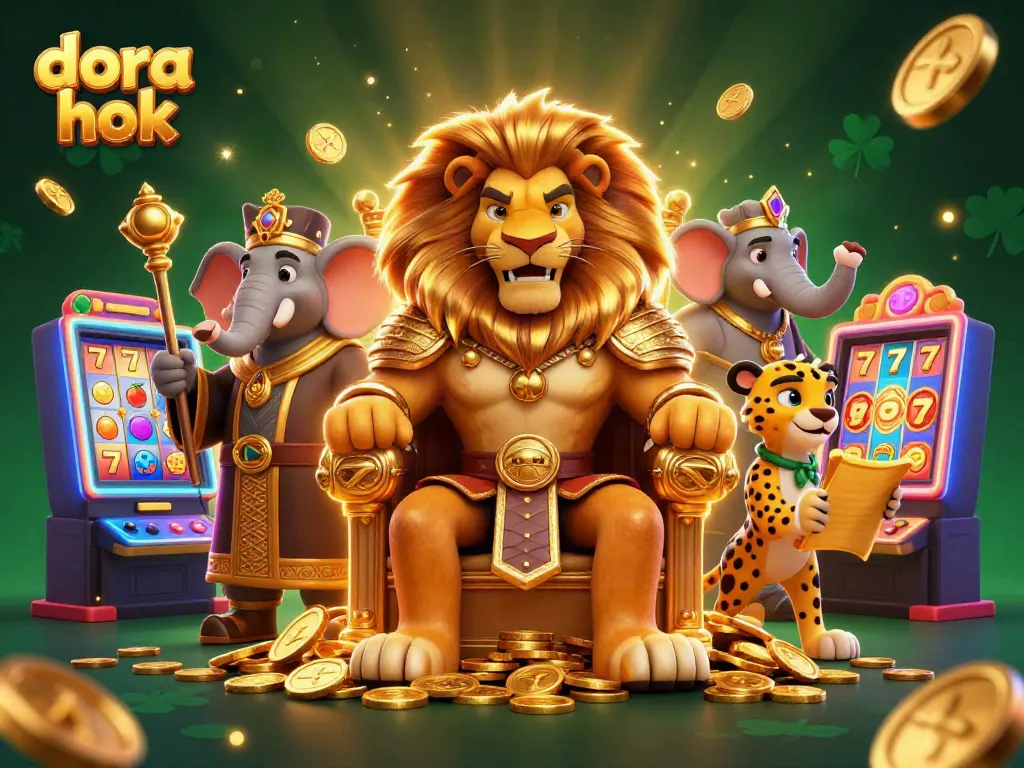 Genggam keberuntungan dengan dora hok di mesin slot penuh koin emas dan karakter mengesankan.
