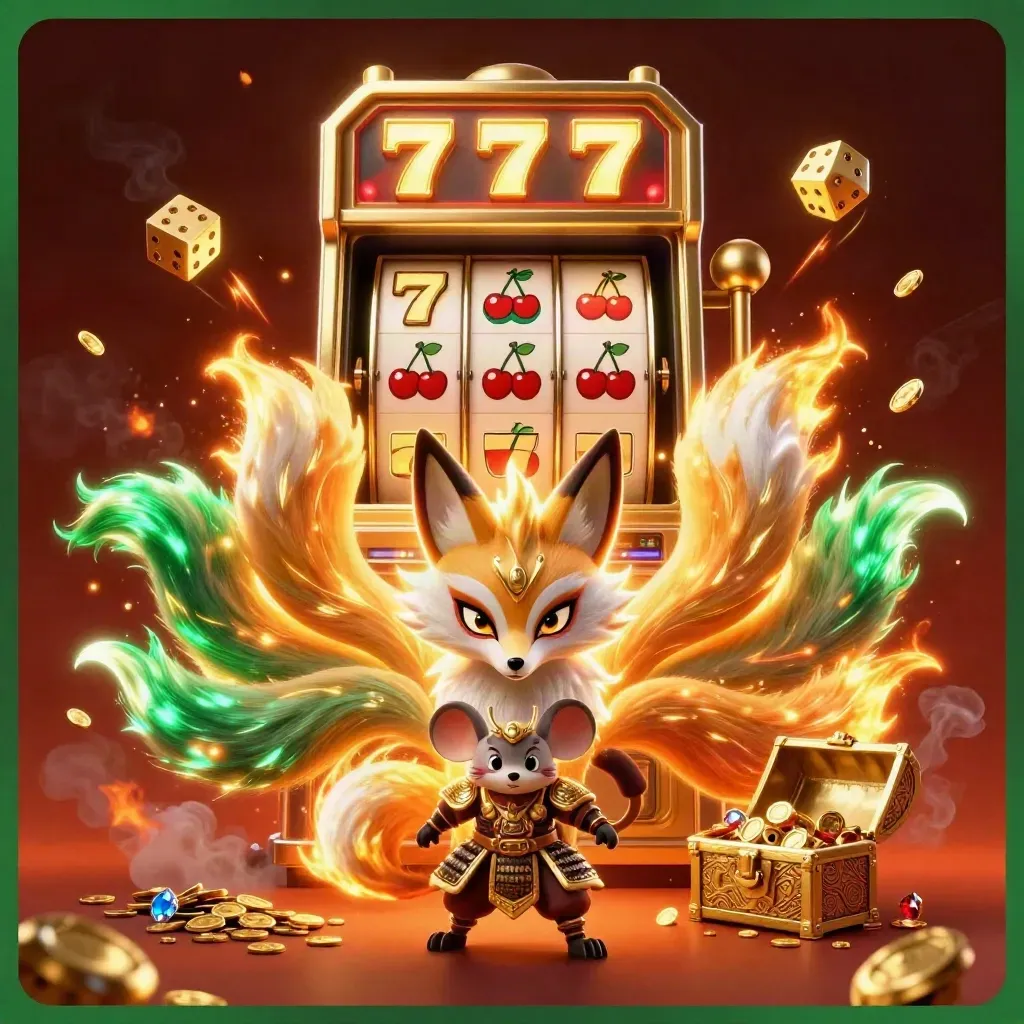 Rubah roh sembilan ekor dan tikus samurai emas di tengah ledakan slot dan harta