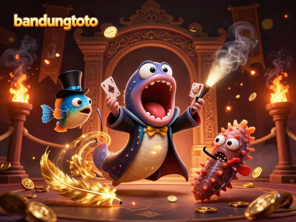 Engage in thrilling games at Bandungtoto, featuring vibrant magical characters and dynamic casino elements.