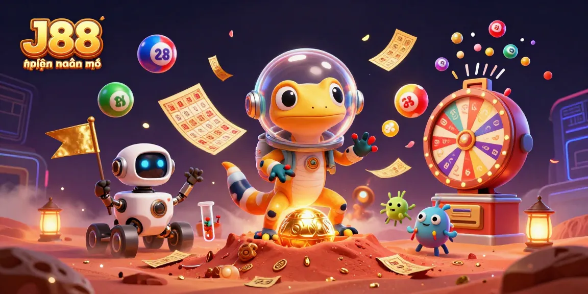 Experience the thrill of J88 hiện đang mở with vibrant casino elements and dynamic action.