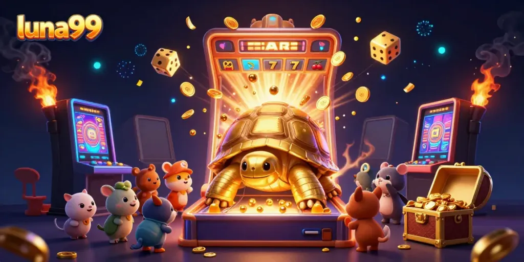 Sekumpulan hewan bersemangat menunggu giliran bermain di mesin pinball luna99 yang menguntungkan.