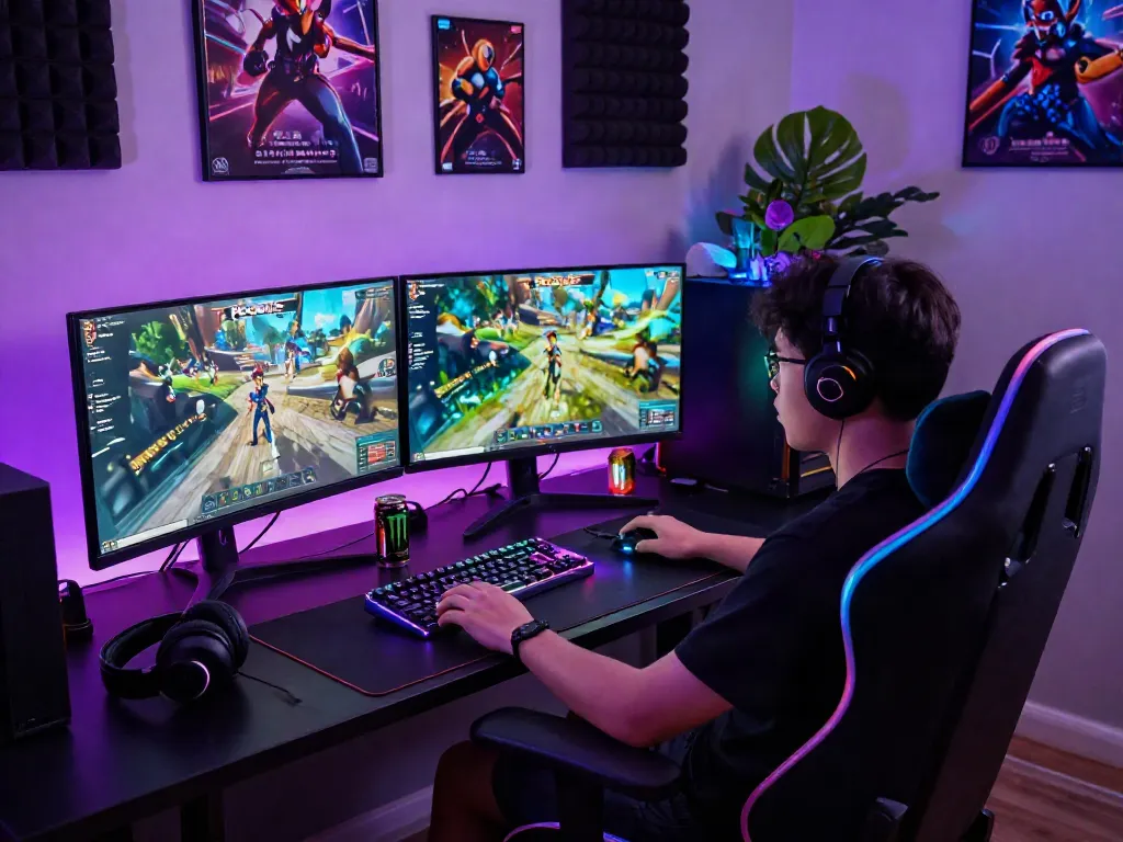 Proses login di Pecah25 dengan gamer beraksi di studio bermain yang modern.
