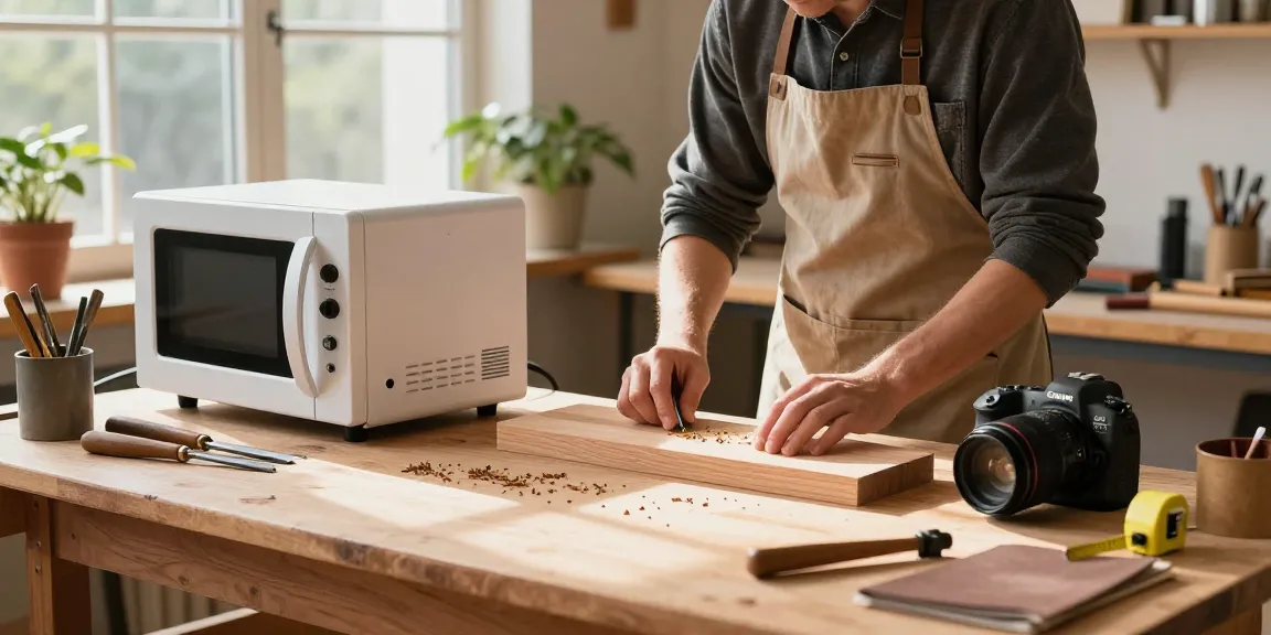 Shashel equipment in a woodworking workshop, artisan eliminating wood pests effectively.