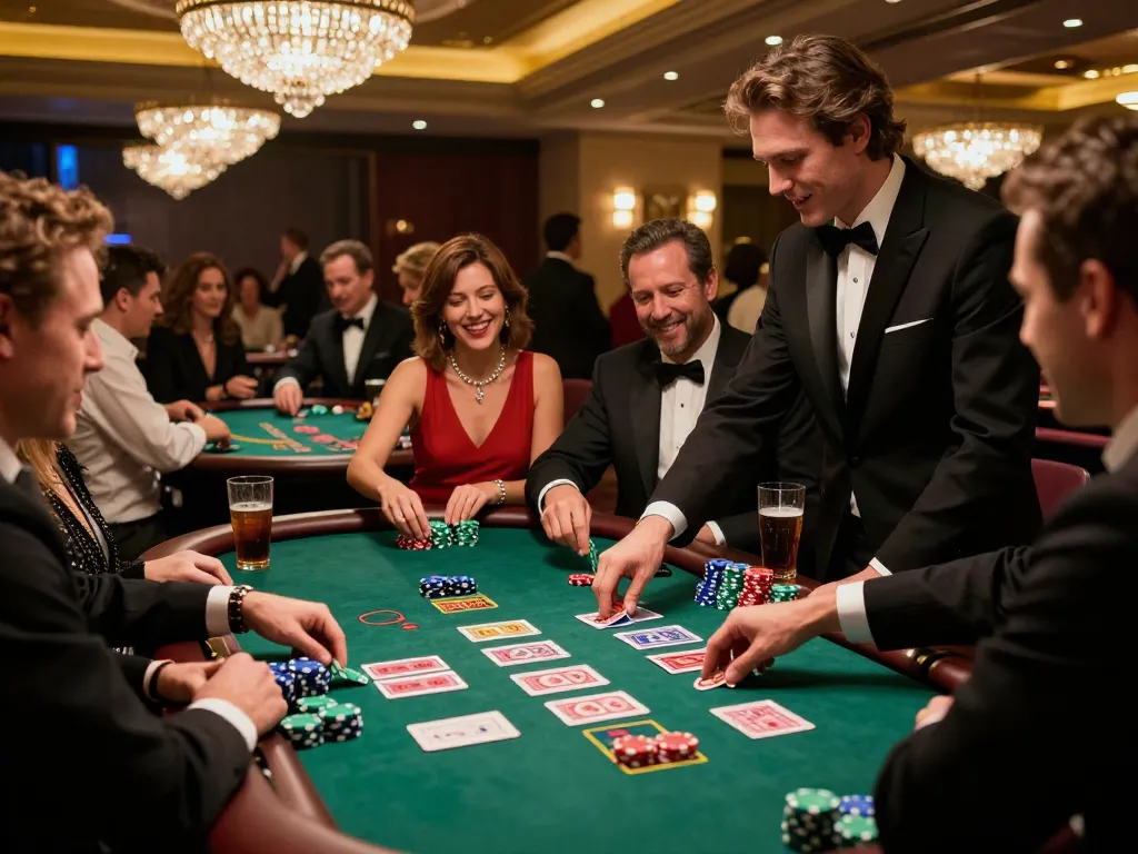 Active players enjoying blackjack at samsonbet86 casino, capturing dynamic gameplay.