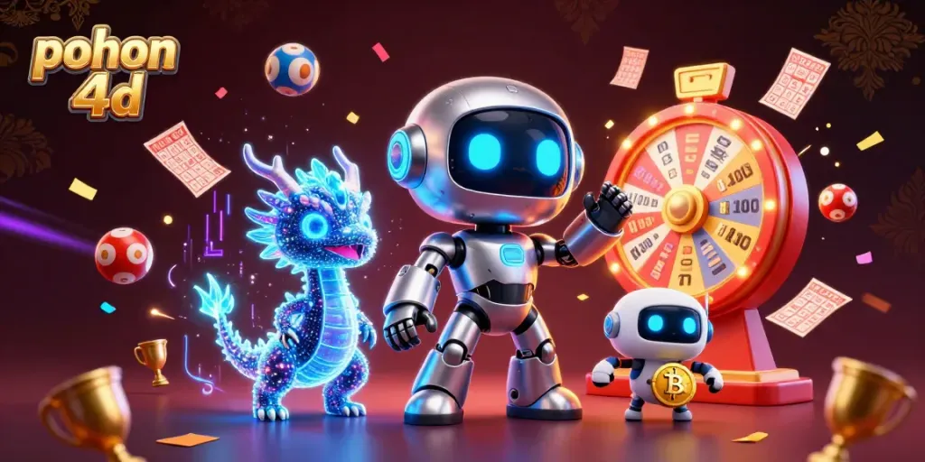 Pohon 4d brings excitement to online lottery with dynamic 3D robots, colorful balls, and engaging visuals.