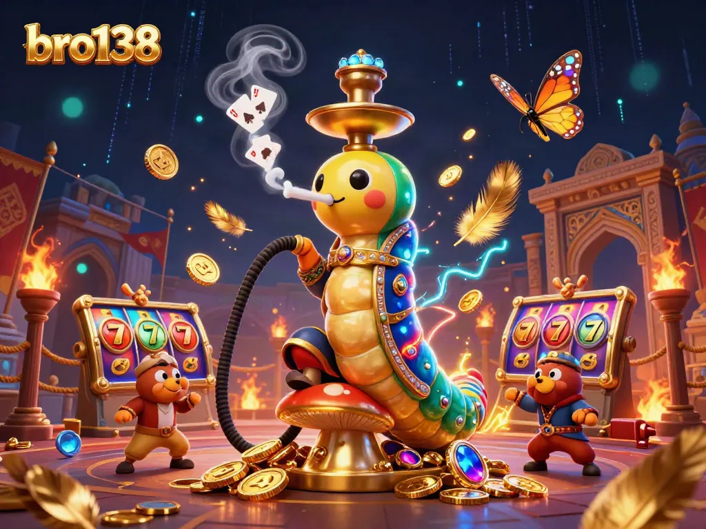 Engage in thrilling gameplay with bro138's vibrant design showcasing a whimsical casino scene.