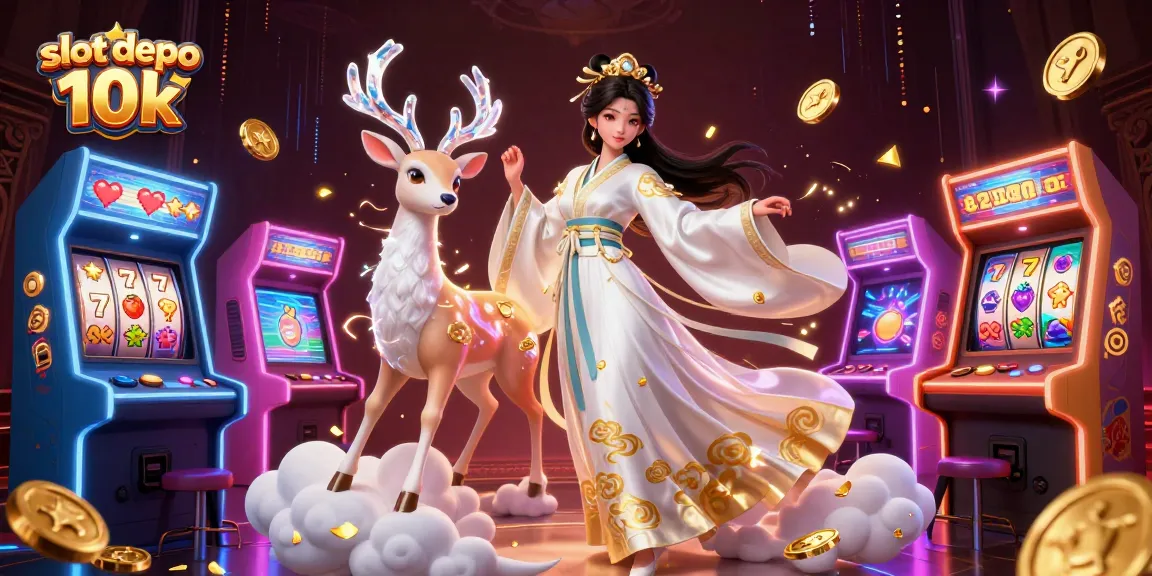 Experience the excitement of slot depo 10k with vibrant games, symbols, and thrilling scenes.