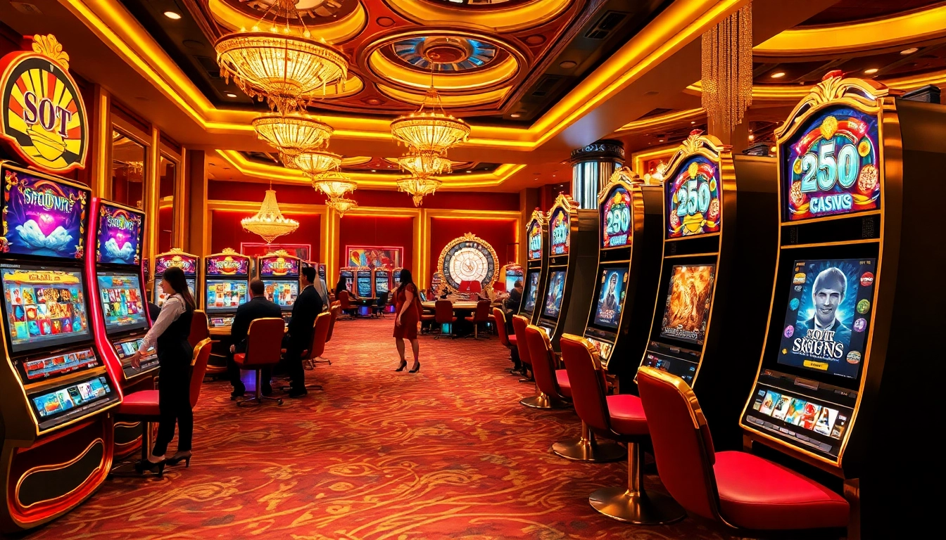 Engage in the excitement of slot qris 10k gameplay at a luxurious casino slot machine.
