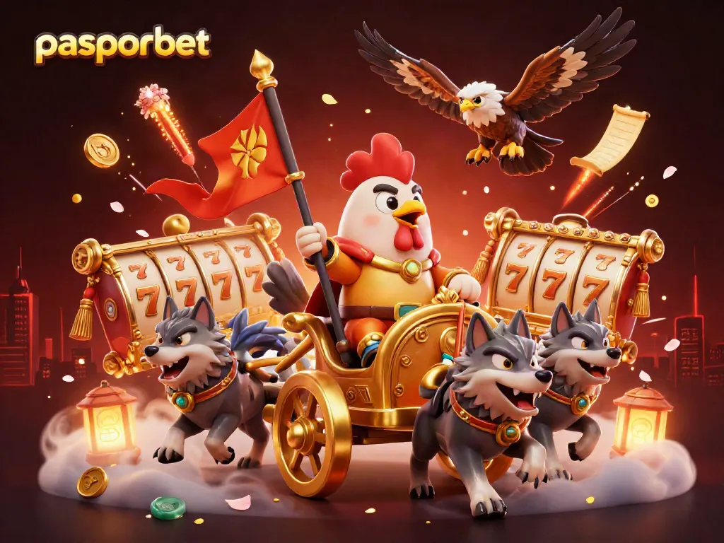 Temukan keseruan pasporbet dengan permainan slot memikat dan karakter unik dalam ilustrasi 3D.