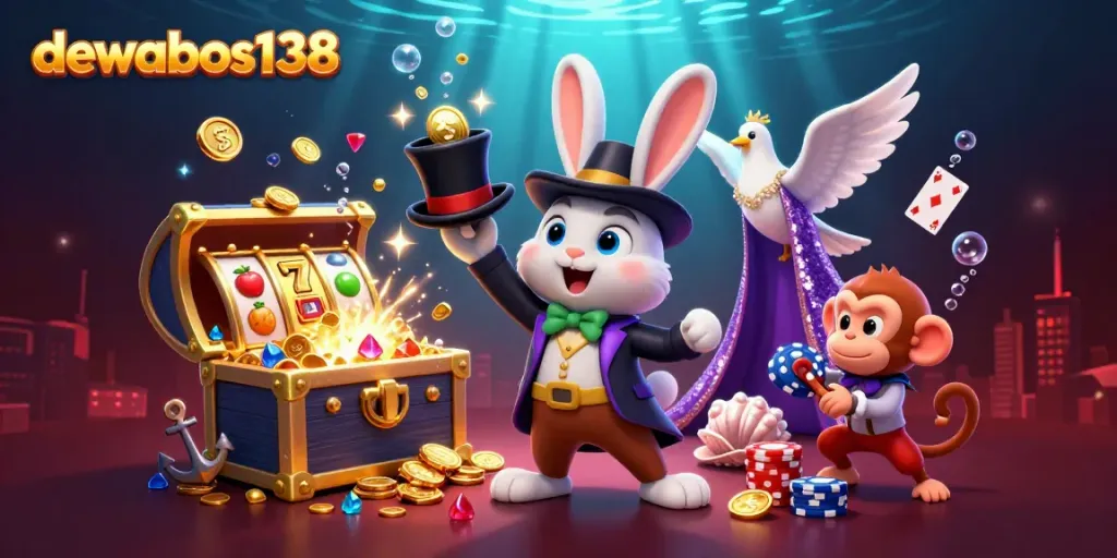 Menangkan jackpot dengan dewabos138, lihat kelinci si pesulap menarik koin emas di dunia kasino!