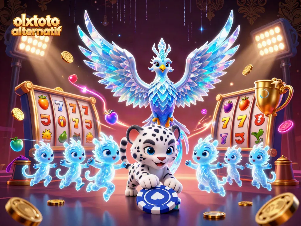 Engage with the thrilling world of olxtoto alternatif featuring an ice phoenix, slot elements, and dynamic visuals.