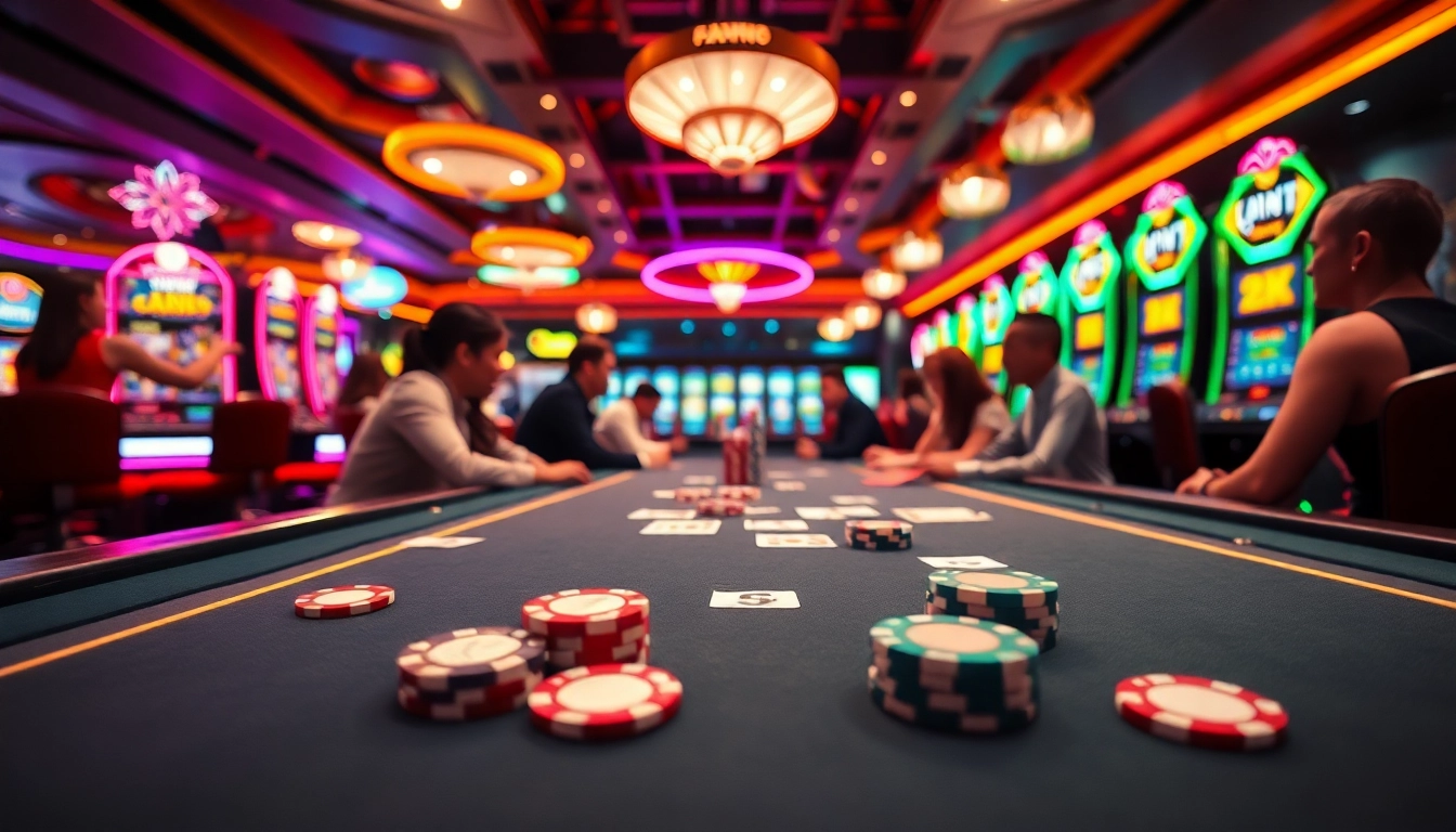 Menang bermain gta togel di meja perjudian yang meriah dengan lampu berwarna-warni.