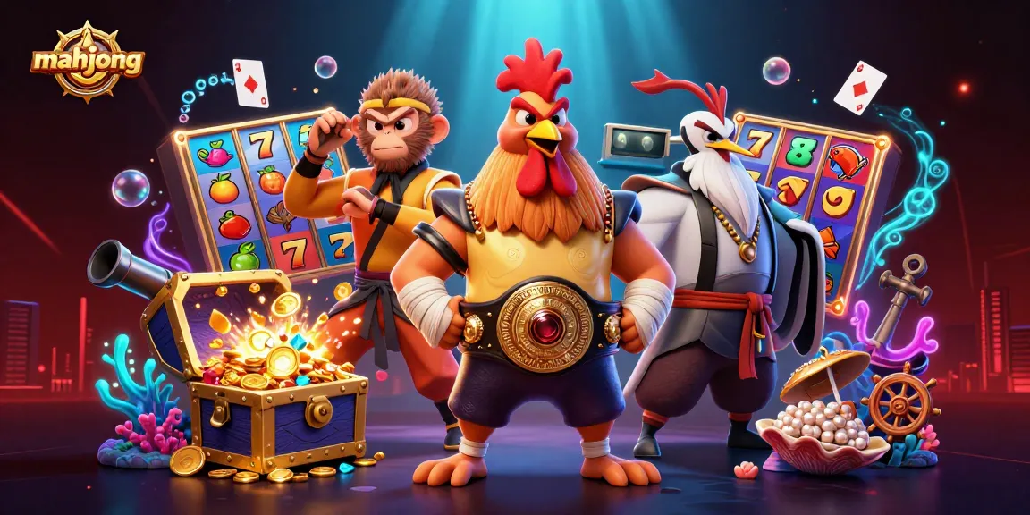 Experience the excitement of mahjong with vibrant slot action, 3D characters, and rich casino elements.