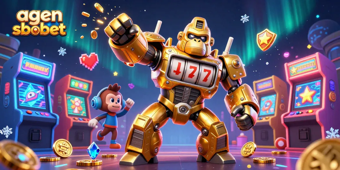 Menang dengan agen sbobet dalam ilustrasi 3D yang penuh aksi dan detail.