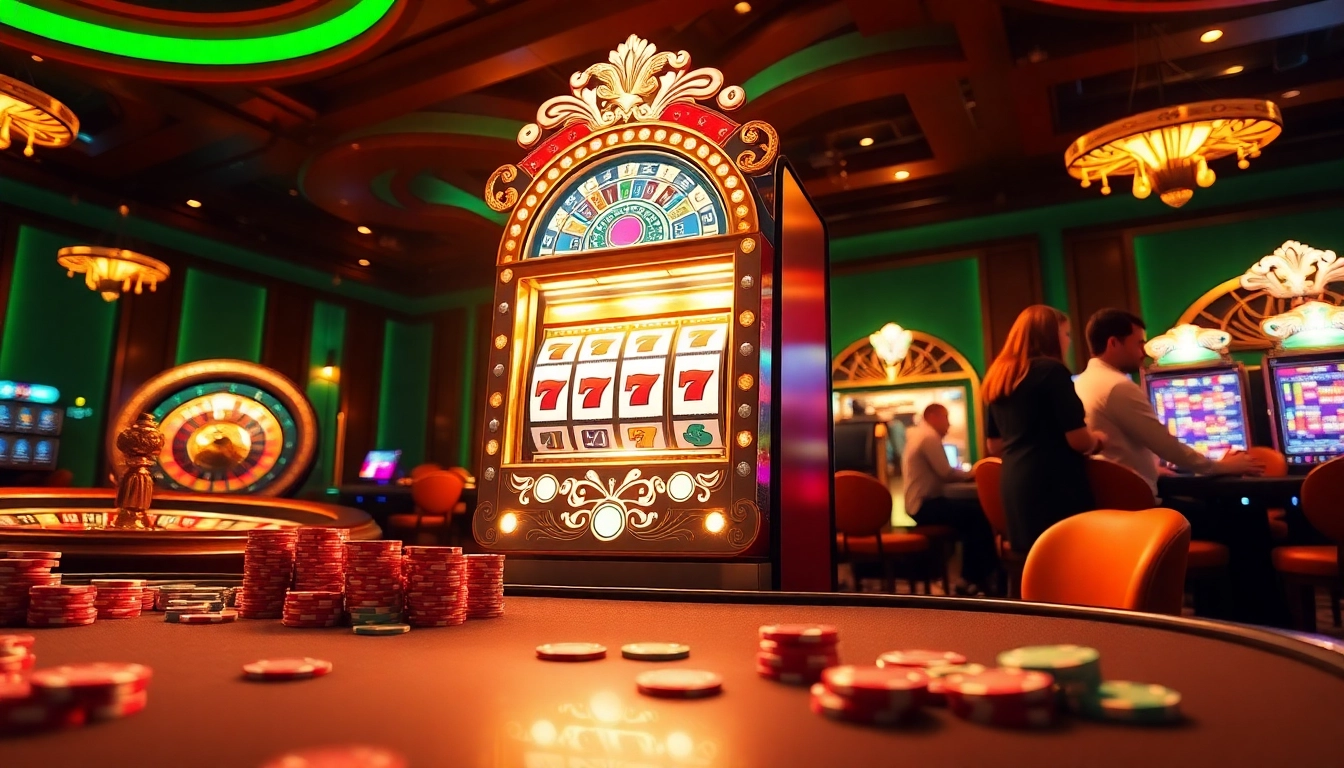 Exciting gameplay at nama nama situs judi slot online with vibrant slot machines and casino atmosphere.