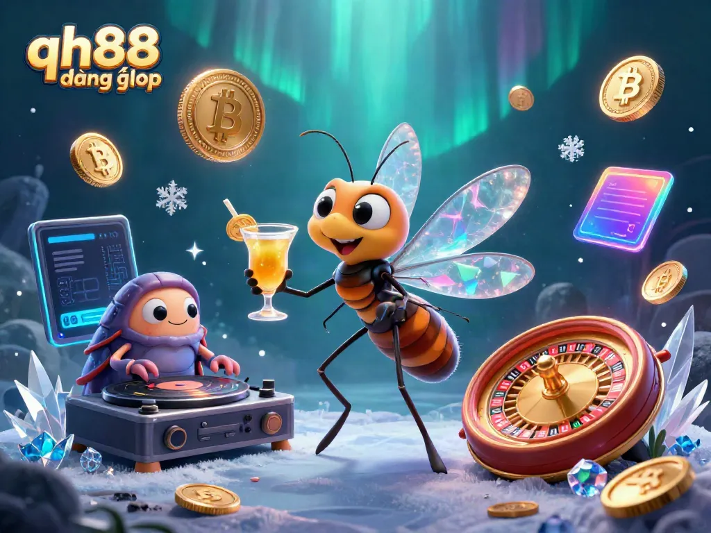 Join the excitement of qh88 đăng nhập with a vibrant digital casino scene featuring unique characters.