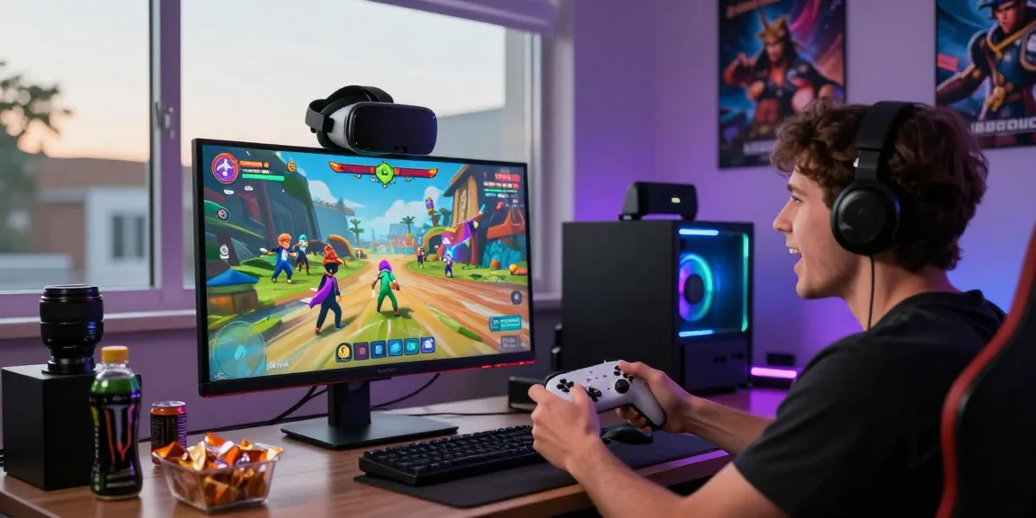 Pengalaman bermain ligagalaxy yang mendalam dengan antarmuka permainan futuristik dan aksesori gaming yang menarik.